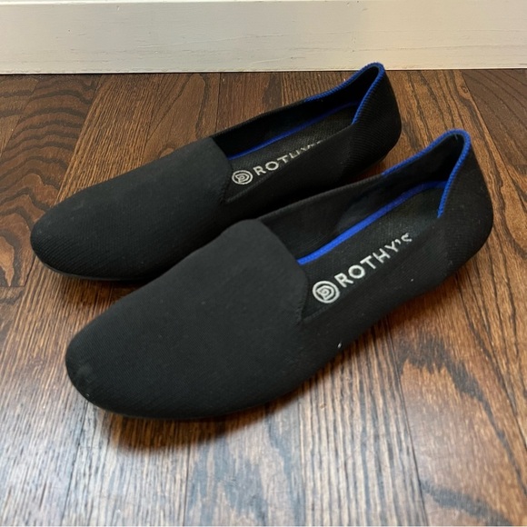 Rothy’s Women Shoes Black Loafers Slip On Ballet Flats Size 11 Solid Knit Round, - Picture 14 of 16